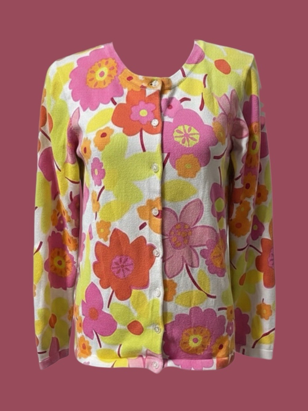 Hanna Andersson Floral Colorful Cardigan
